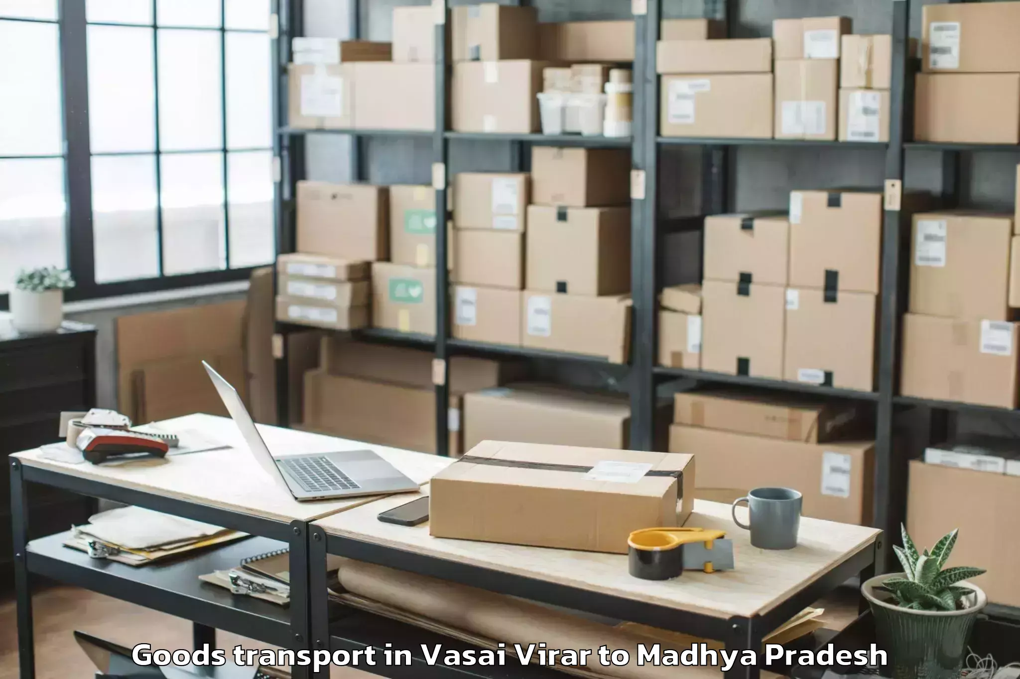 Book Vasai Virar to Thikri Goods Transport Online